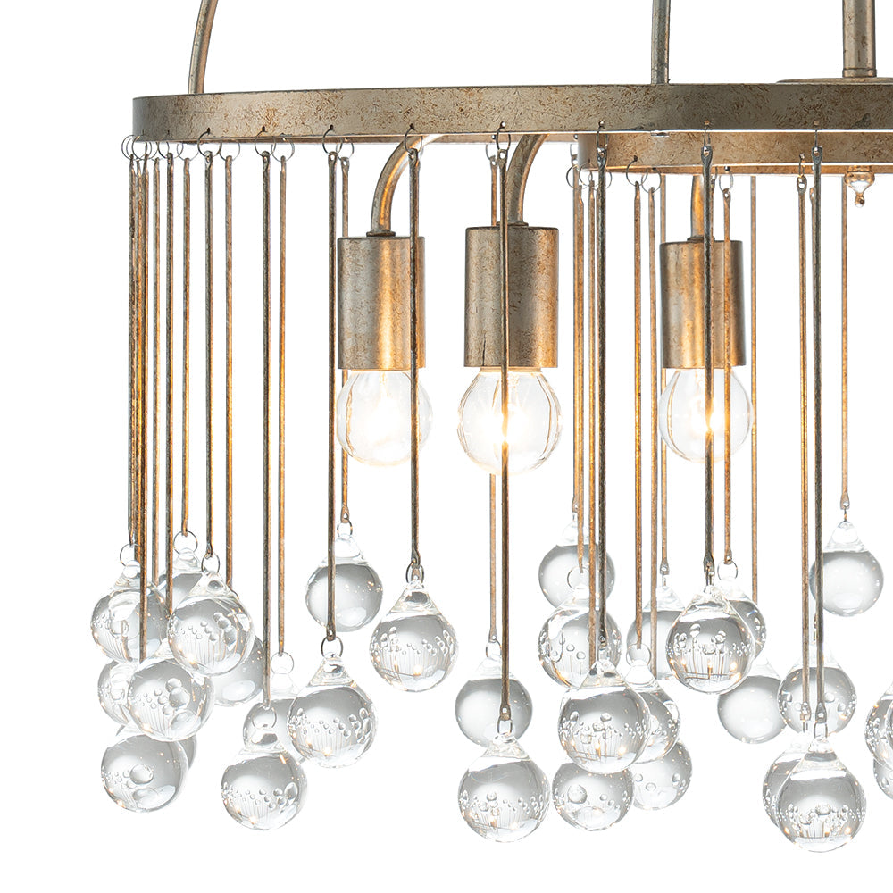 Candelabro de Cristal de Vidrio Vintage Luxe