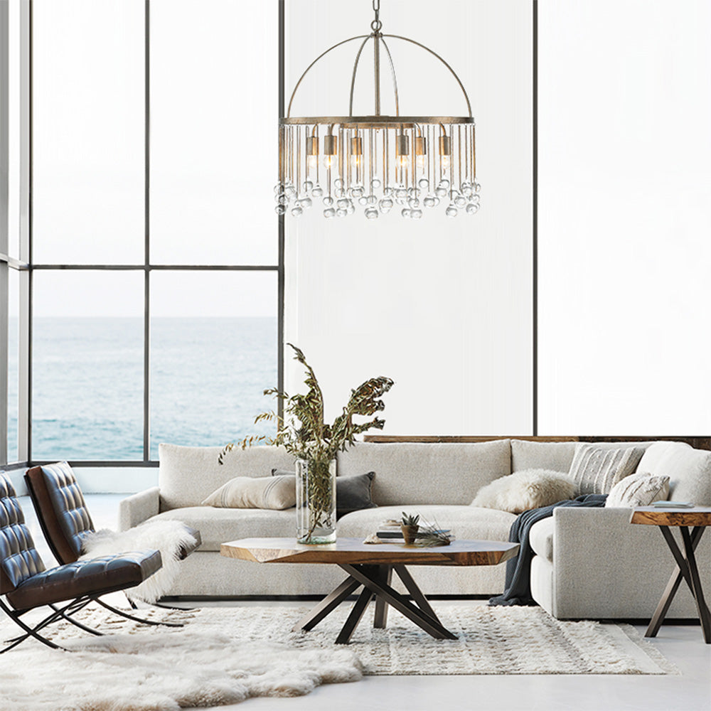 Candelabro de Cristal de Vidrio Vintage Luxe