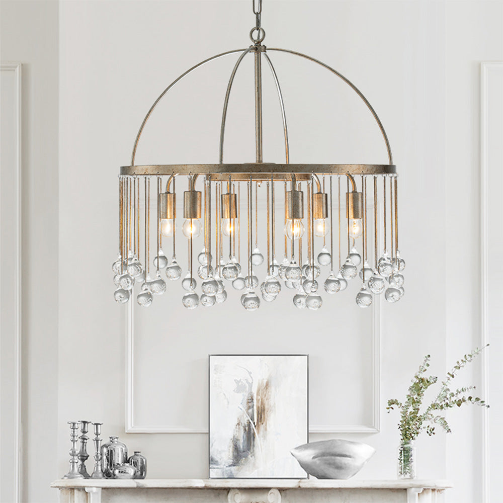 Candelabro de Cristal de Vidrio Vintage Luxe