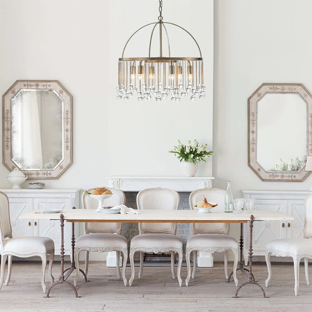 Candelabro de Cristal de Vidrio Vintage Luxe