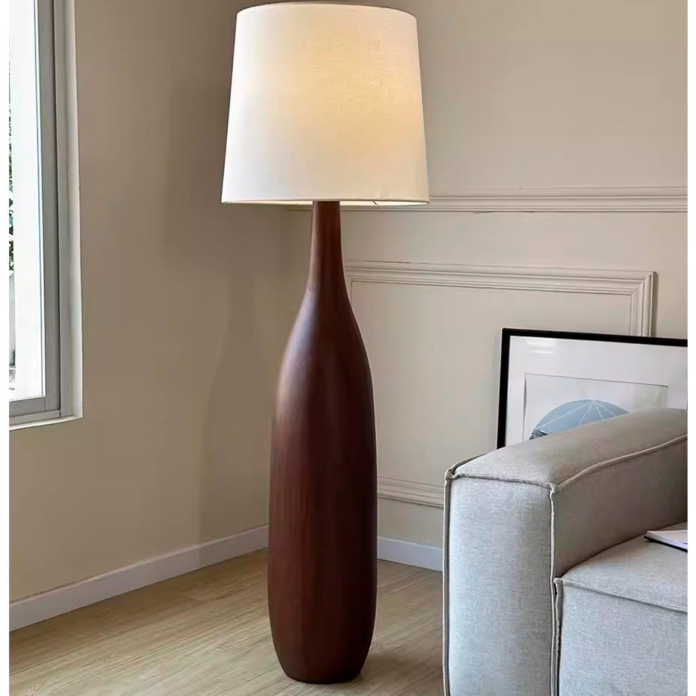 Encanto Vintage - Lámpara de Pie de Madera Sólida Retro para Iluminación de Sala de Estar