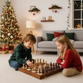 STRATEGIQON – Juego de ajedrez premium de madera con tablero de nogal plegable clásico