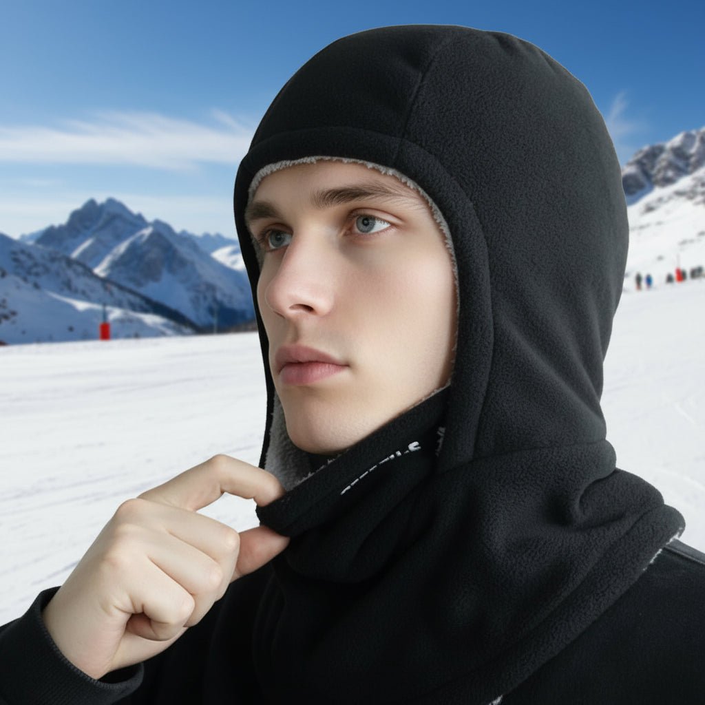 KÄLTEHAUBE – Cagoule en thermofleece pour le cyclisme et les sports de plein air par temps glacial