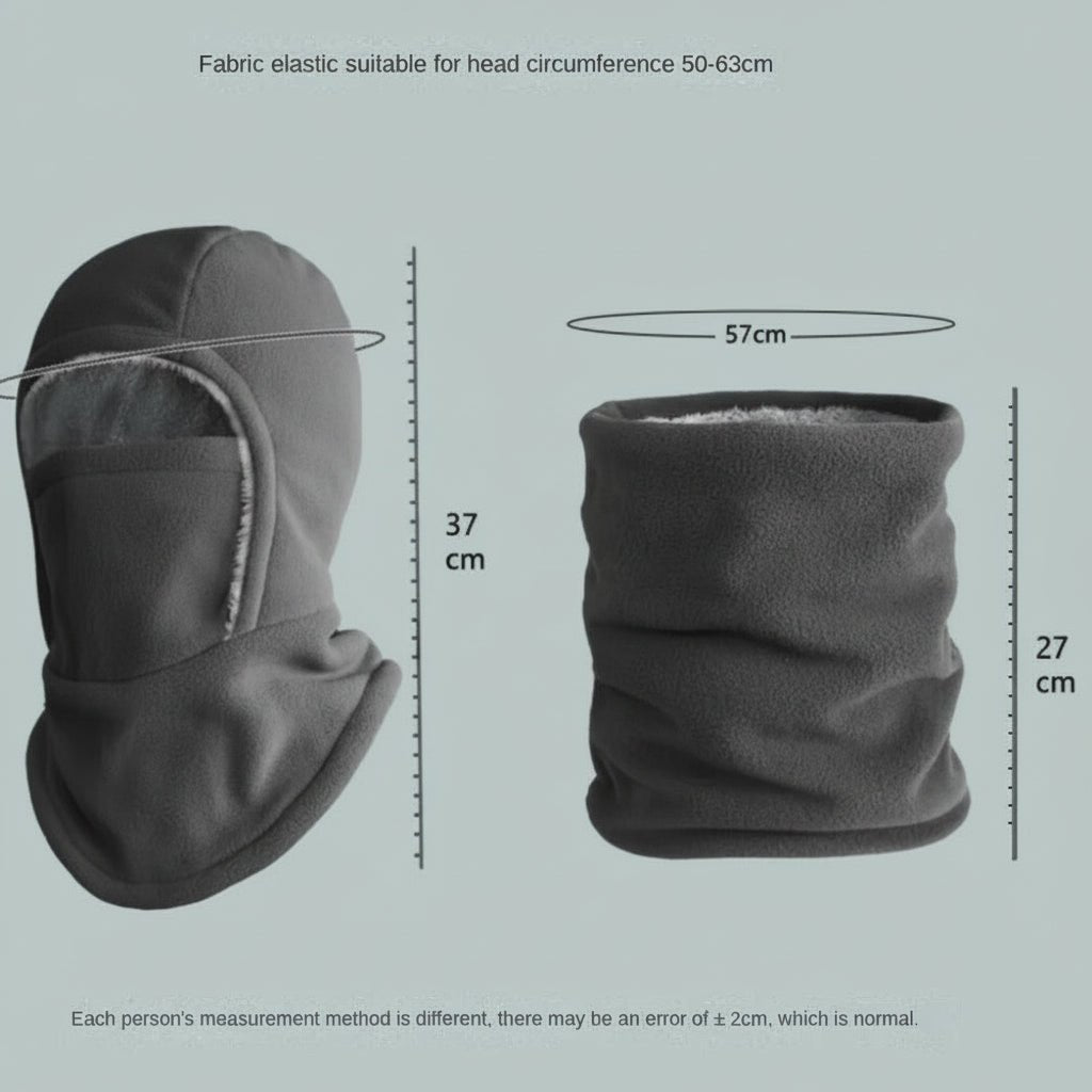 KÄLTEHAUBE – Cagoule en thermofleece pour le cyclisme et les sports de plein air par temps glacial