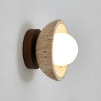 Boho | Aplique LED de piedra natural de travertino