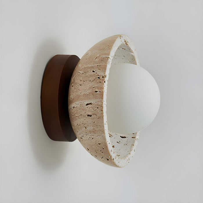 Boho | Aplique LED de piedra natural de travertino