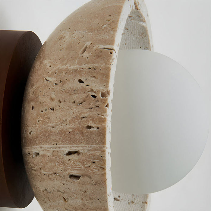 Boho | Aplique LED de piedra natural de travertino