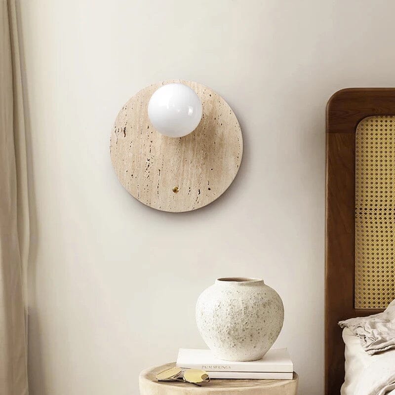 Lámpara de Pared Wabi-Sabi - Aplique de Pared Minimalista con Luz Natural Cálida