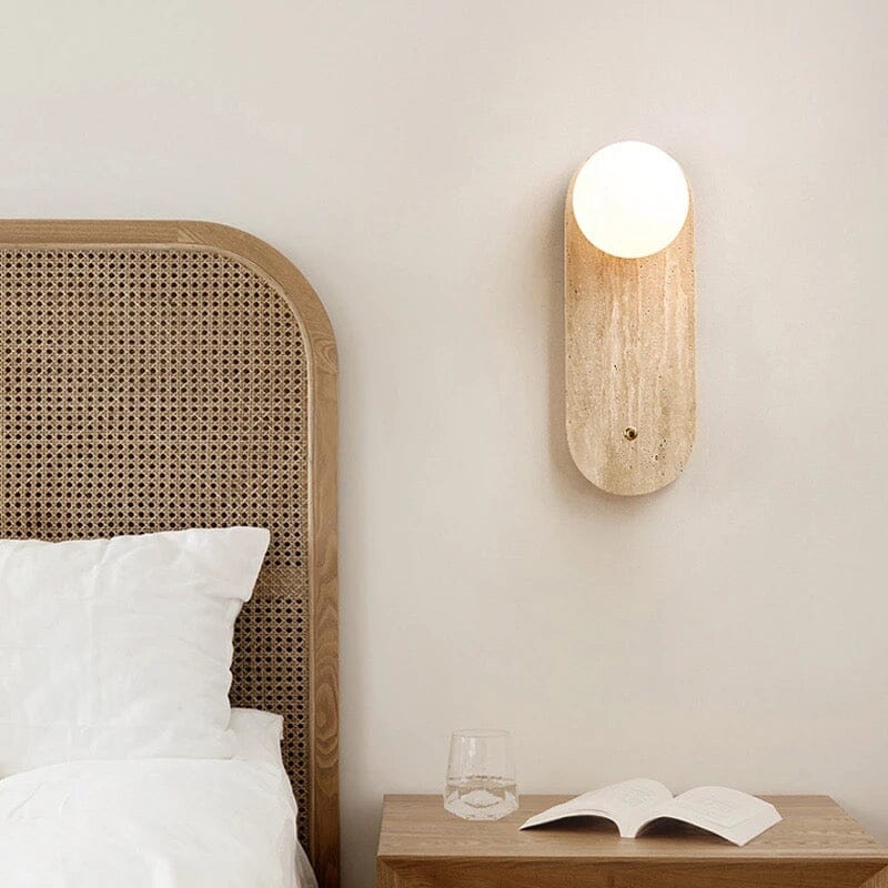 Lámpara de Pared Wabi-Sabi - Aplique de Pared Minimalista con Luz Natural Cálida