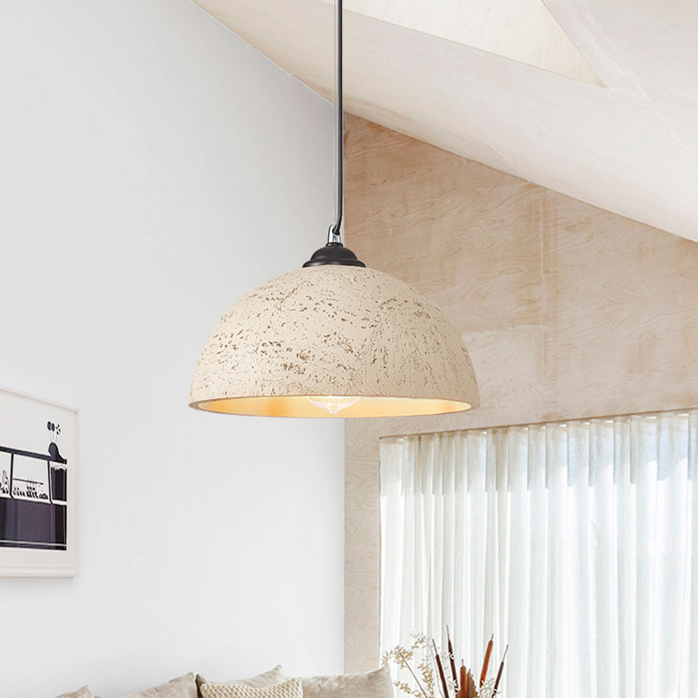 Lámpara Colgante de Resina Wabi Sabi de 1 Luz para Isla de Cocina