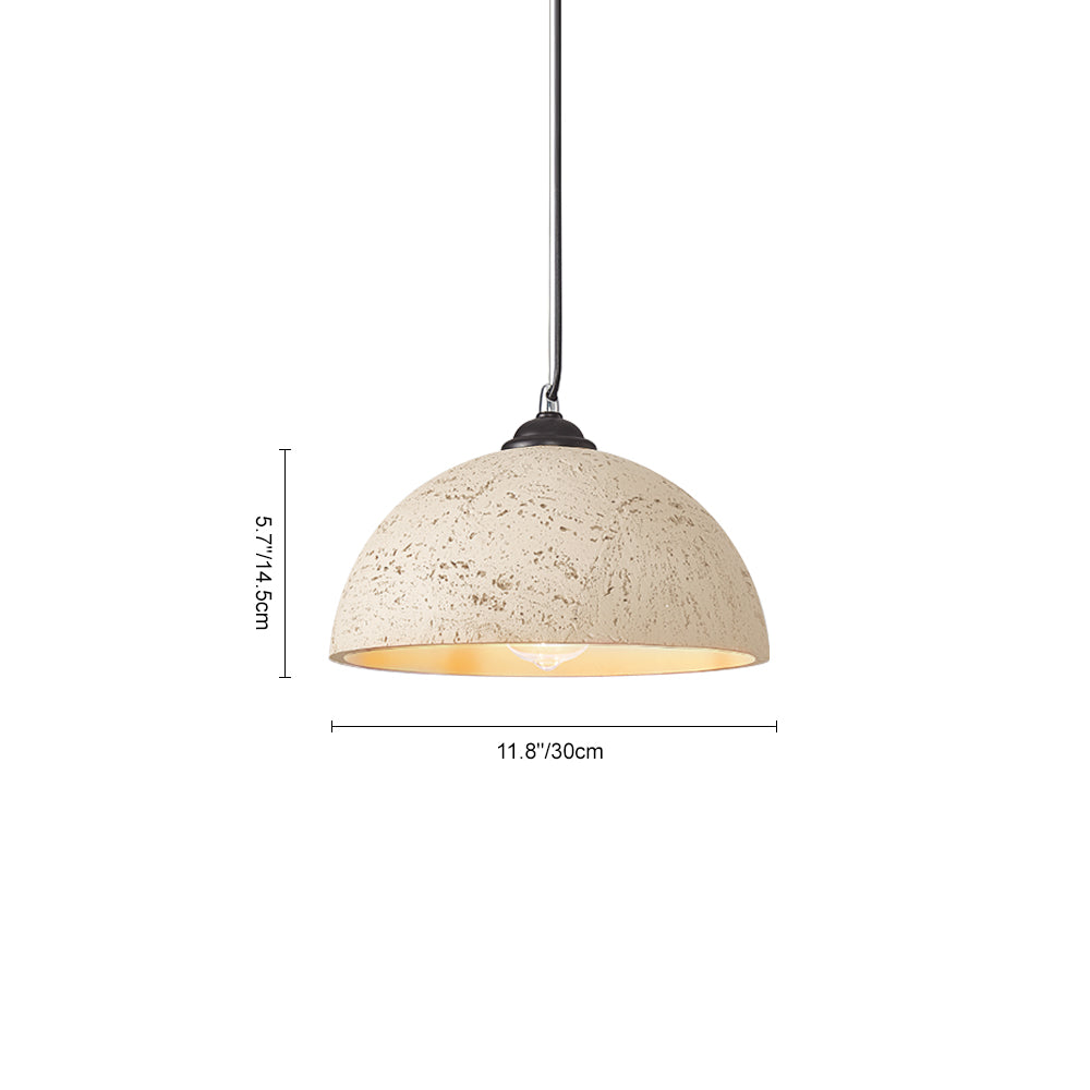 Lámpara Colgante de Resina Wabi Sabi de 1 Luz para Isla de Cocina