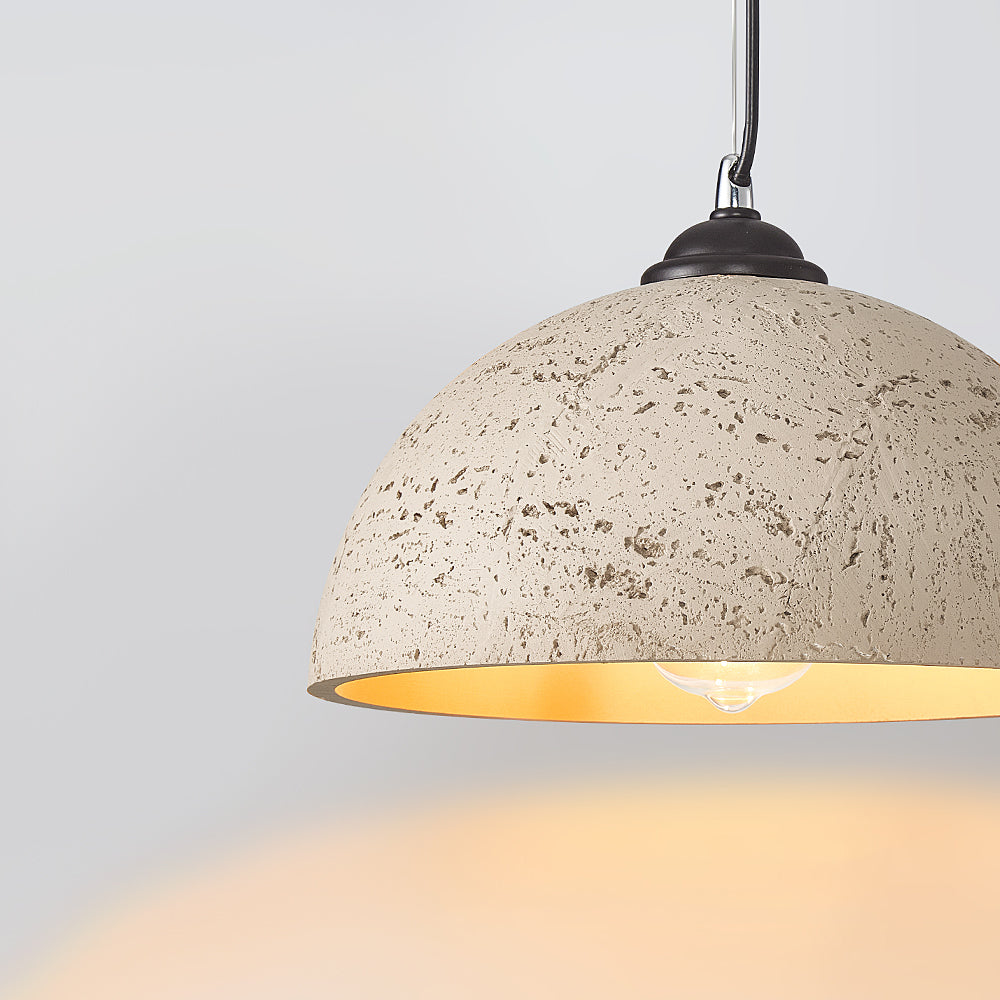 Lámpara Colgante de Resina Wabi Sabi de 1 Luz para Isla de Cocina