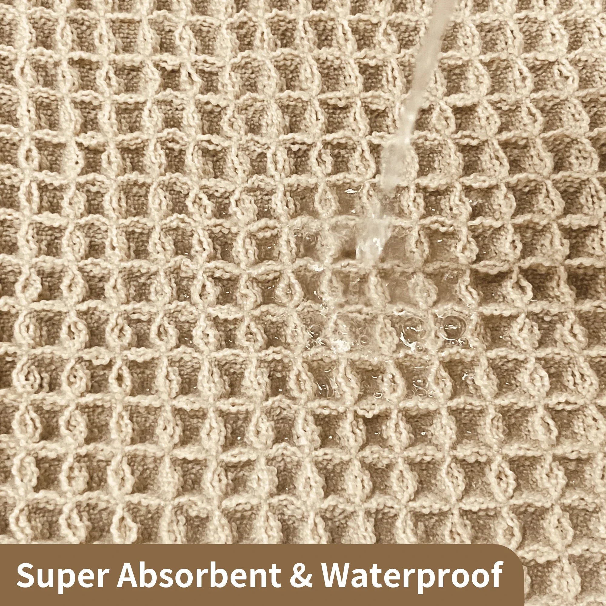 Alfombrilla de Baño Super Absorbente Waffle | Alfombra de Microfibra Antideslizante con Borlas