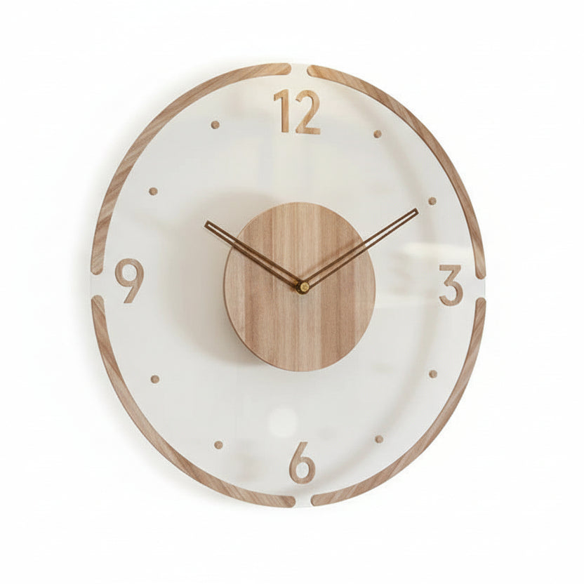 Reloj NORDIC – Reloj de pared silencioso de madera con diseño minimalista