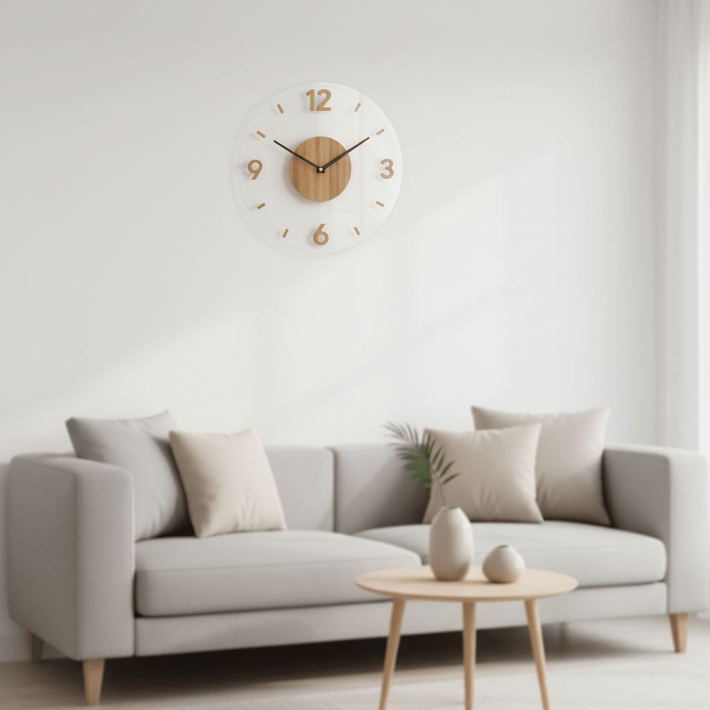 Reloj NORDIC – Reloj de pared silencioso de madera con diseño minimalista