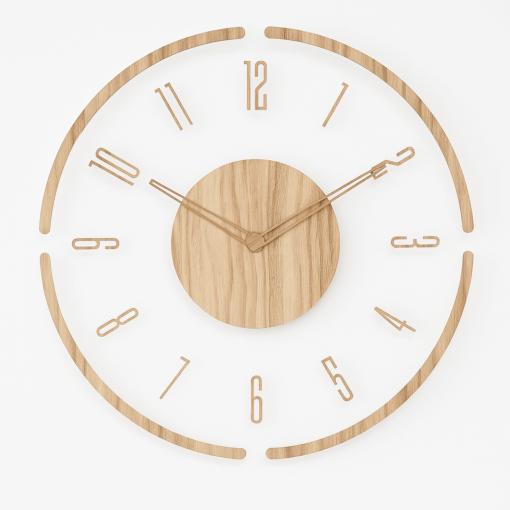 Reloj NORDIC – Reloj de pared silencioso de madera con diseño minimalista
