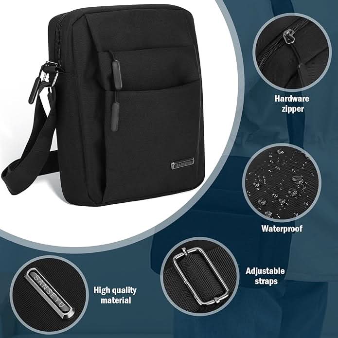 METROSAFE – Bolsa de Hombro Impermeable para Hombre con Diseño Antirrobo