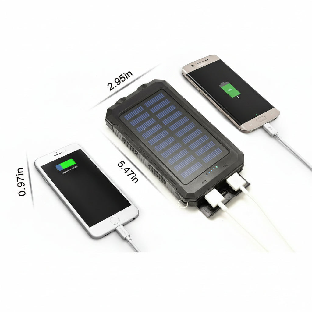 SOLARFORCE Power Bank – Powerbank solar impermeable de 20000mAh para aventuras al aire libre