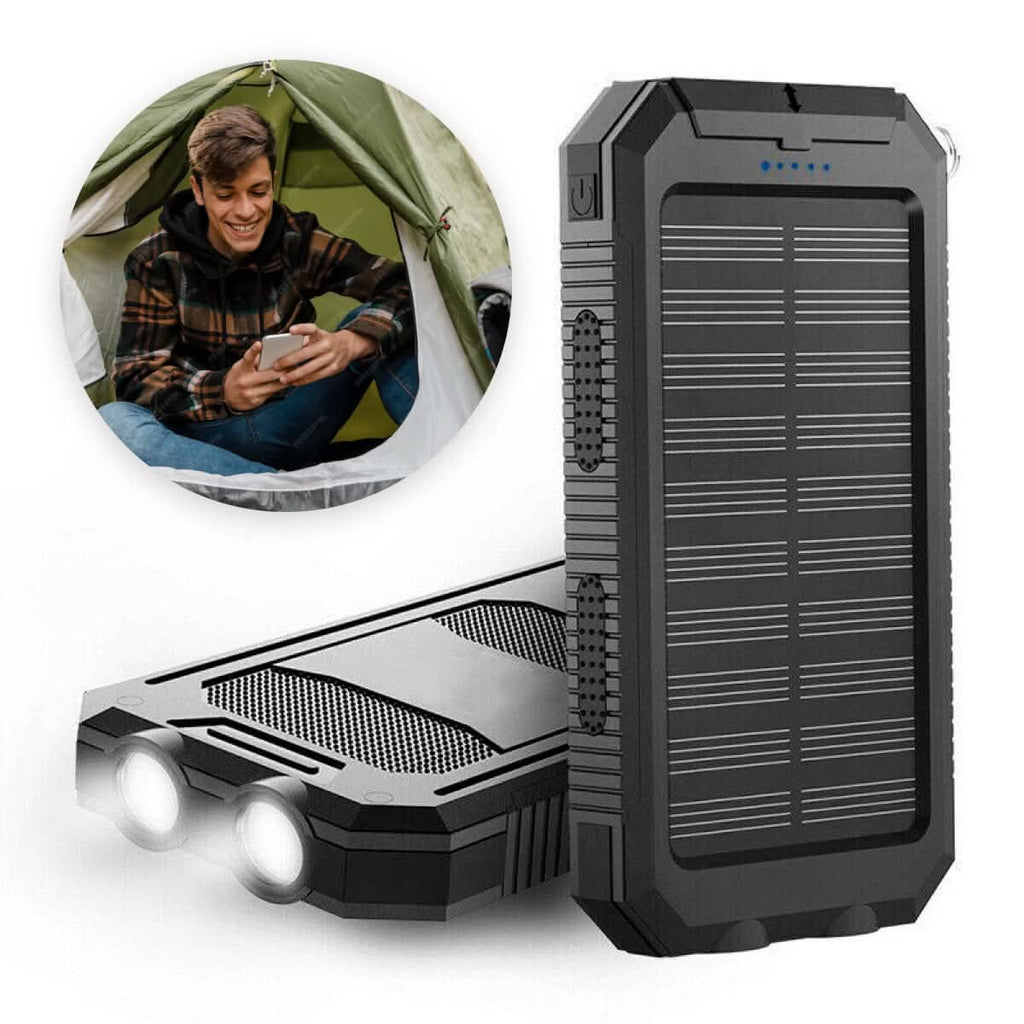 SOLARFORCE Power Bank – Powerbank solar impermeable de 20000mAh para aventuras al aire libre