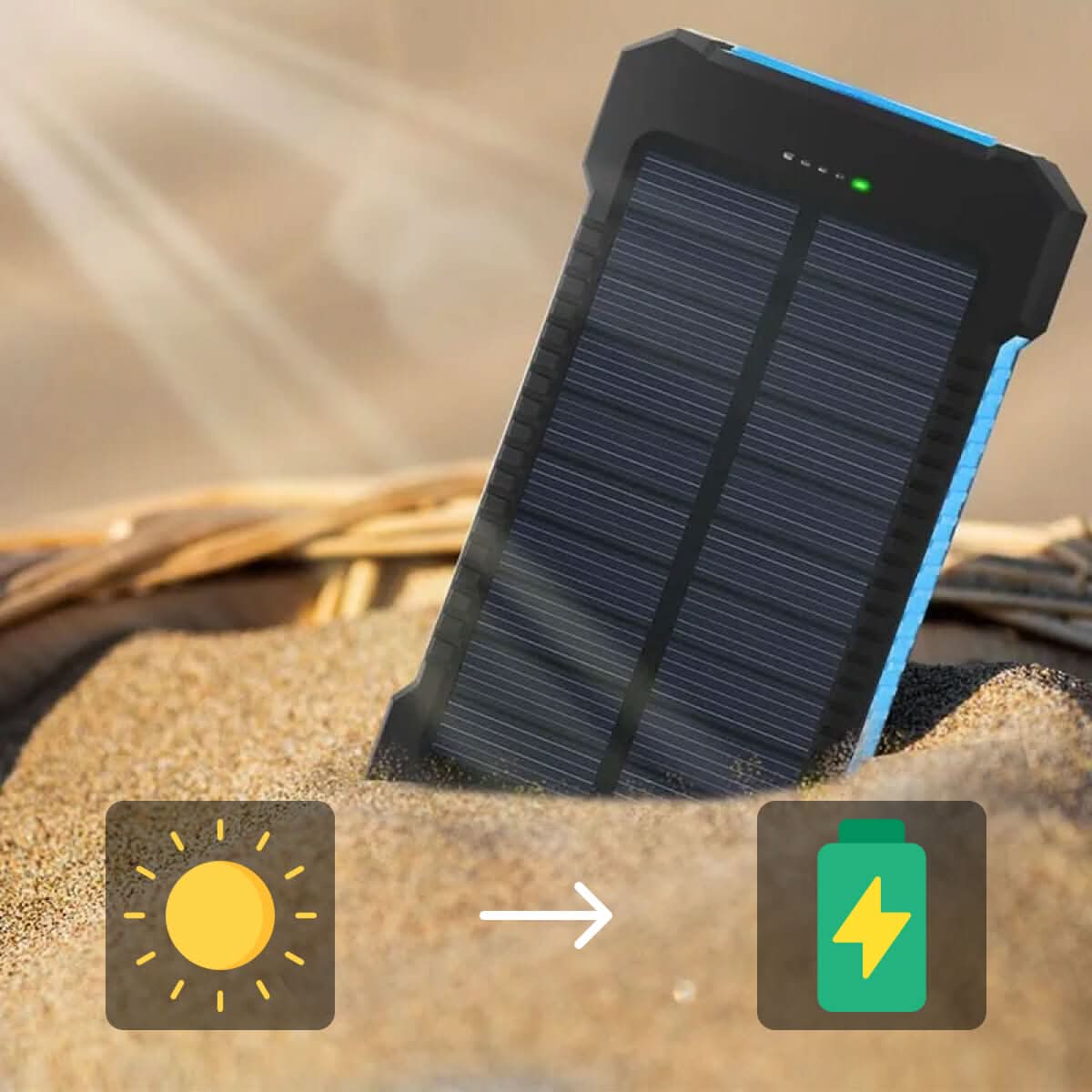 SOLARFORCE Power Bank – Powerbank solar impermeable de 20000mAh para aventuras al aire libre