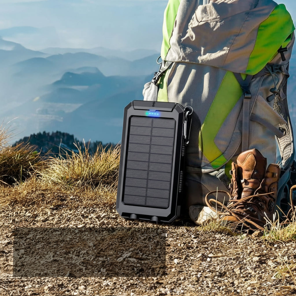 SOLARFORCE Power Bank – Powerbank solar impermeable de 20000mAh para aventuras al aire libre