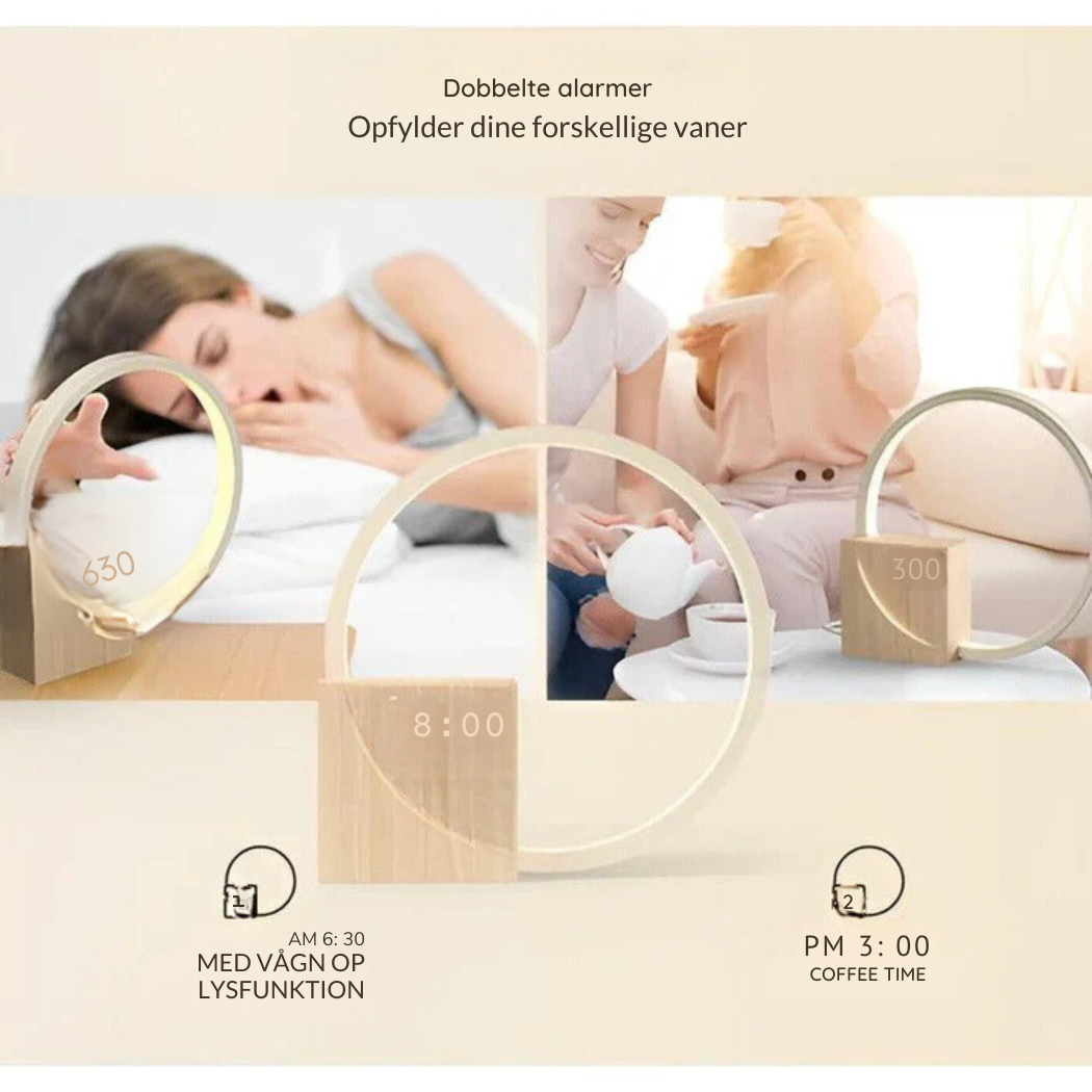LumiWake - Reloj despertador con brillo ajustable y suave despertar