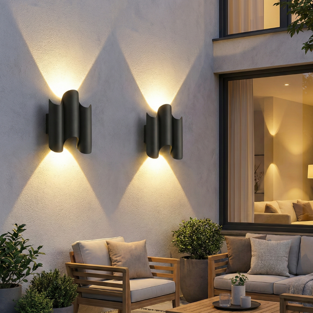 Lámpara de Pared LED Exterior Impermeable | Aplique de Aluminio Industrial para Espacios Exteriores