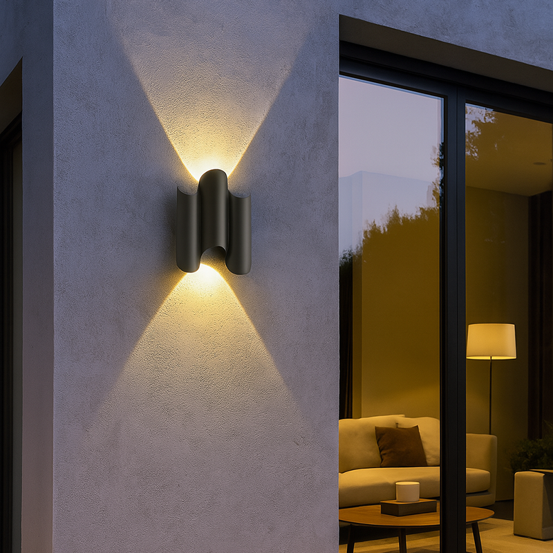 Lámpara de Pared LED Exterior Impermeable | Aplique de Aluminio Industrial para Espacios Exteriores