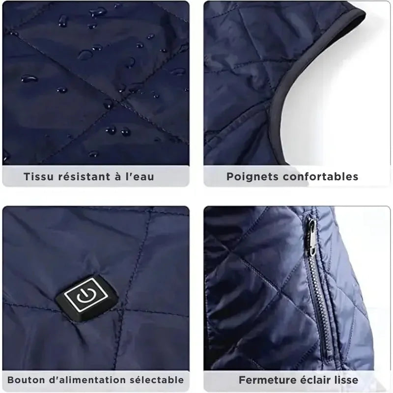 Chaleco calefactable para mujeres con control dual y 9 zonas de calefacción – comodidad y calidez para cada temporada