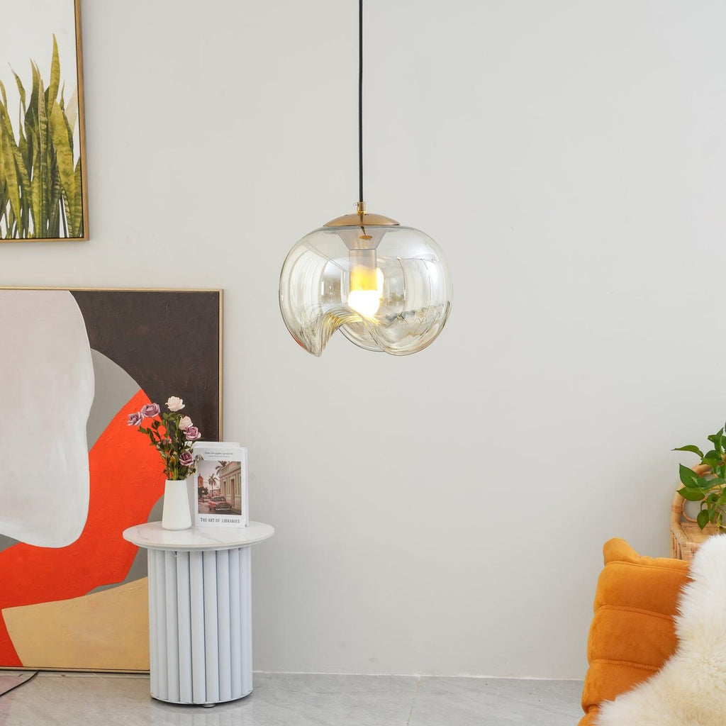 Alviera | Lámpara colgante de vidrio con forma escultórica