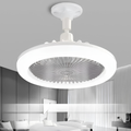 Ventilador de techo con iluminación LED y control remoto – diseño moderno y blanco para dormitorios y salones