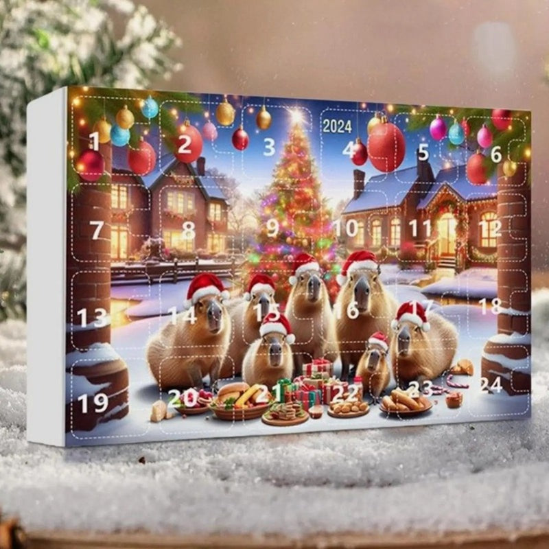 CappyJoy – Calendario de Adviento de Capibara para Regalo de Cuenta Regresiva Navideña