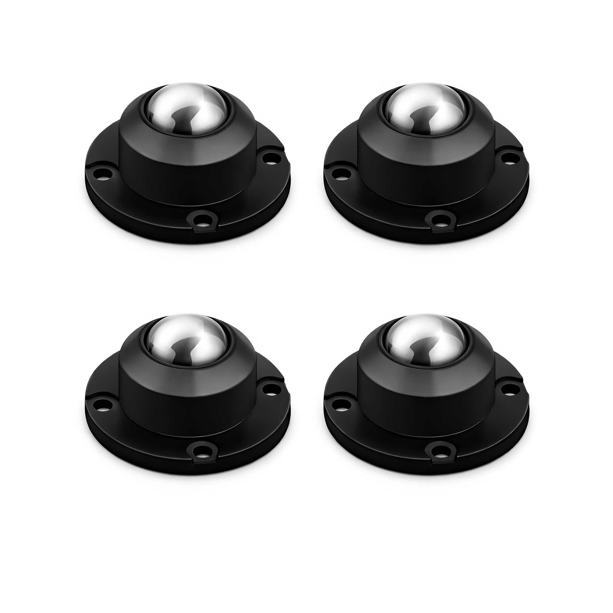 Gandalf - Ruedas Giratorias Adhesivas de Acero Inoxidable 4PCS