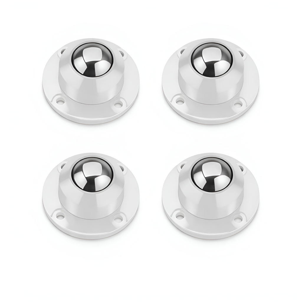 Gandalf - Ruedas Giratorias Adhesivas de Acero Inoxidable 4PCS