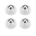 Gandalf - Ruedas Giratorias Adhesivas de Acero Inoxidable 4PCS