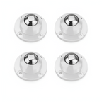 Gandalf - Ruedas Giratorias Adhesivas de Acero Inoxidable 4PCS