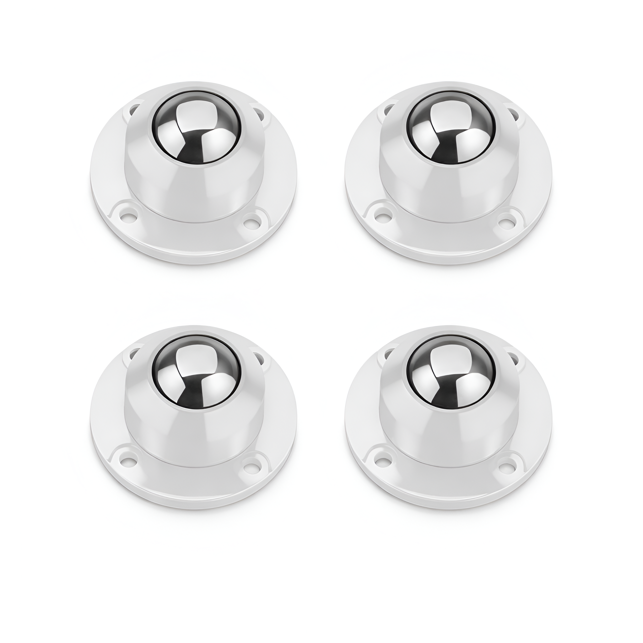 Gandalf - Ruedas Giratorias Adhesivas de Acero Inoxidable 4PCS