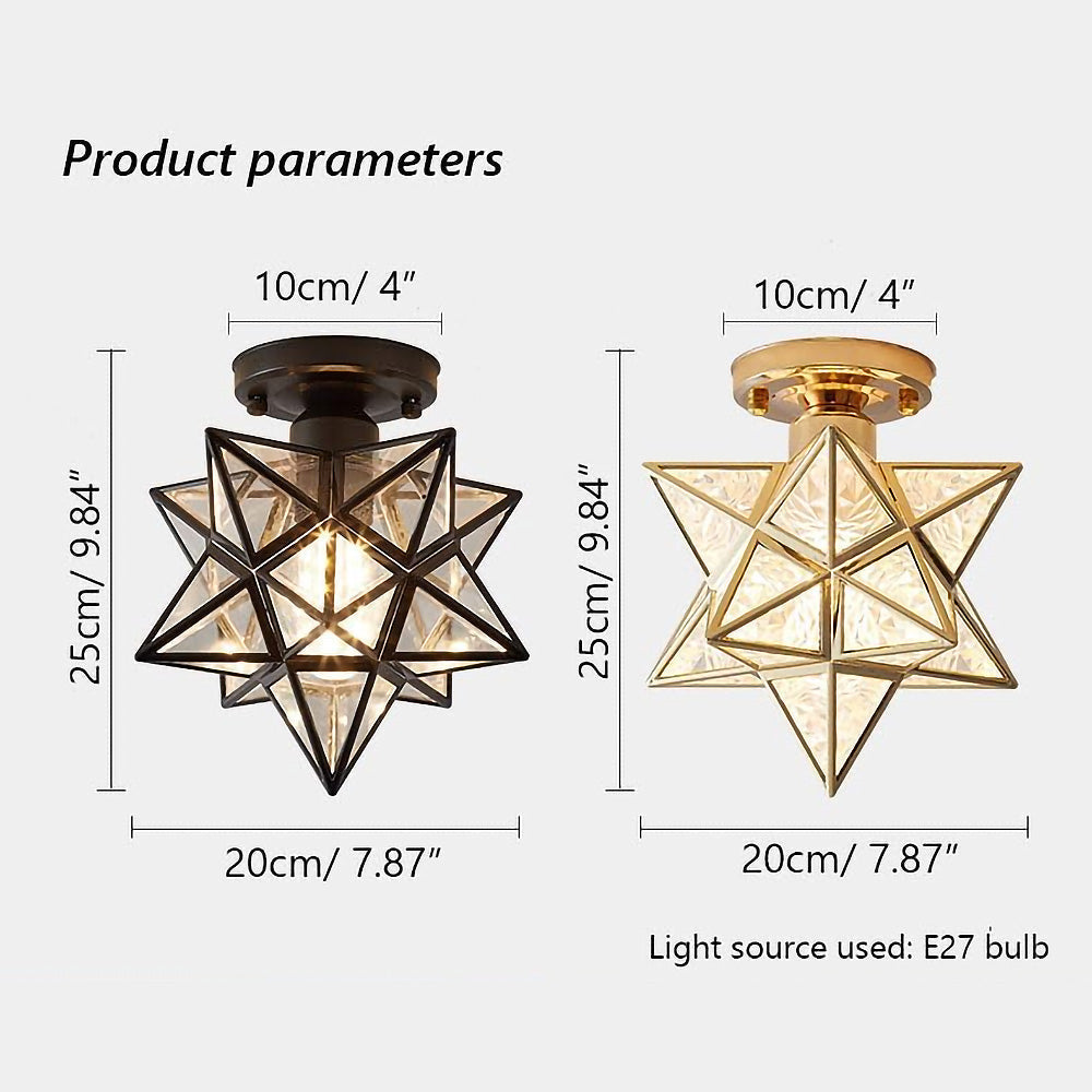 Luz de Techo en Forma de Estrella Caprichosa