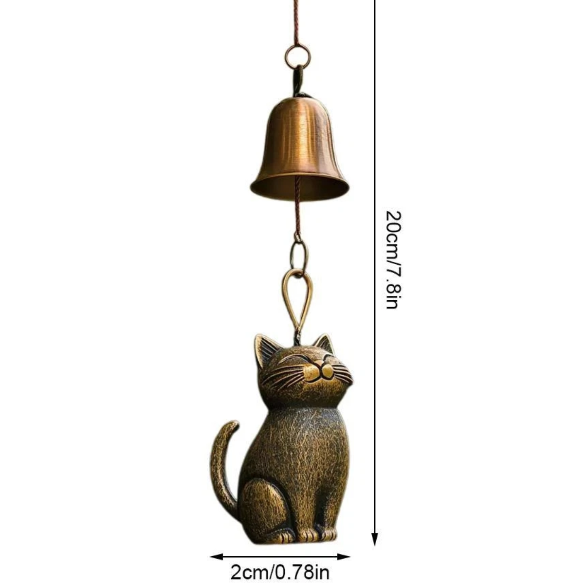 COPPERPAWS – Carillón de Viento de Cobre Hecho a Mano para una Ambiencia Tranquila en el Hogar