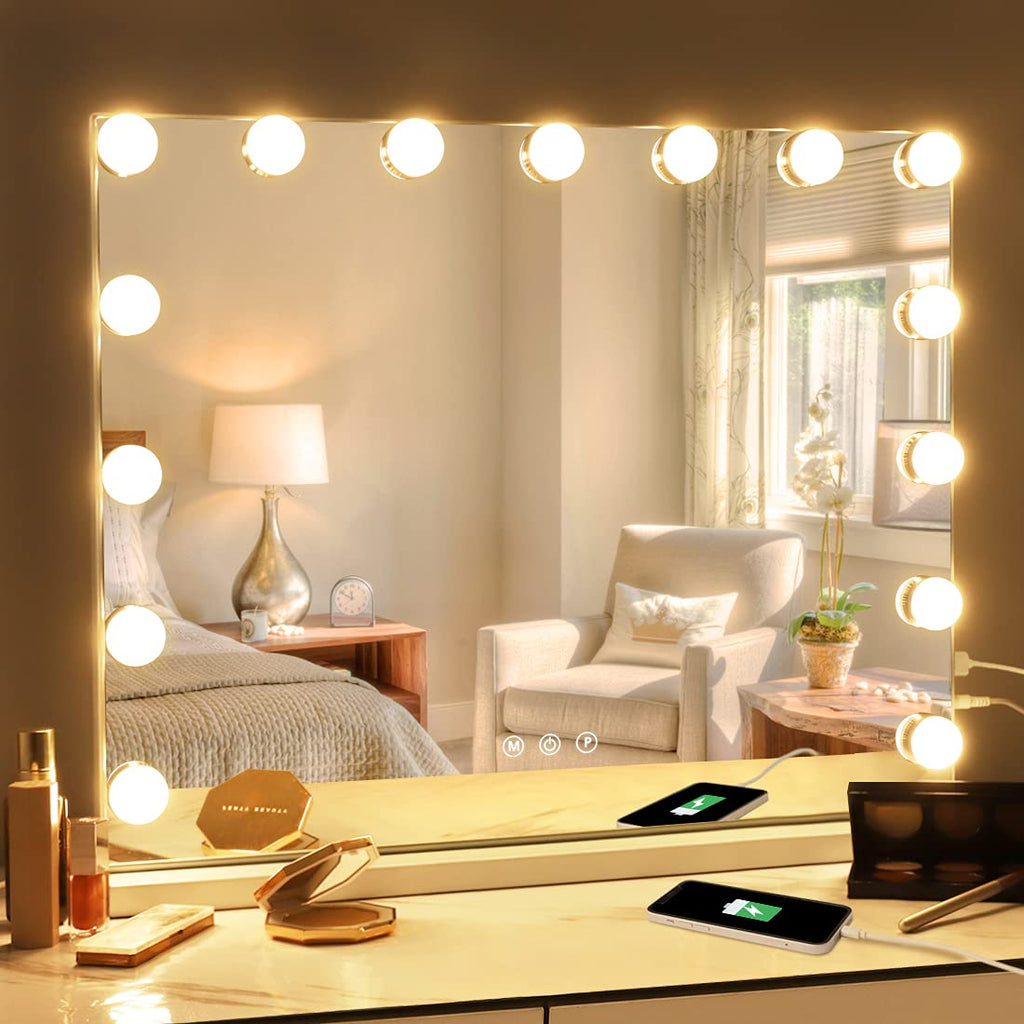 Espejo de Maquillaje LED con Luz Ajustable