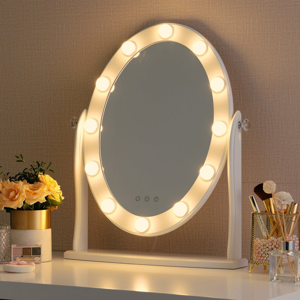 Espejo de Maquillaje LED con Luz Ajustable