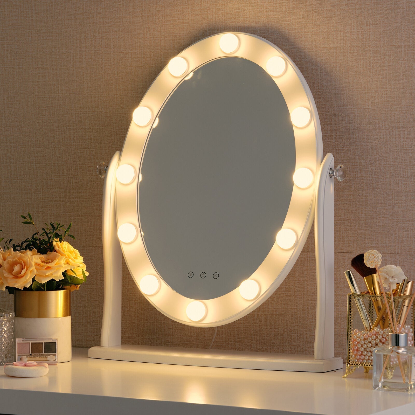 Espejo de Maquillaje LED con Luz Ajustable