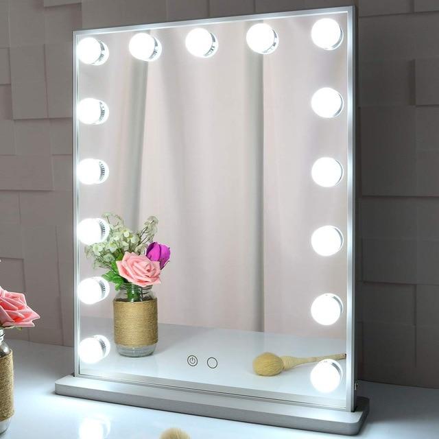 Espejo de Maquillaje LED con Luz Ajustable