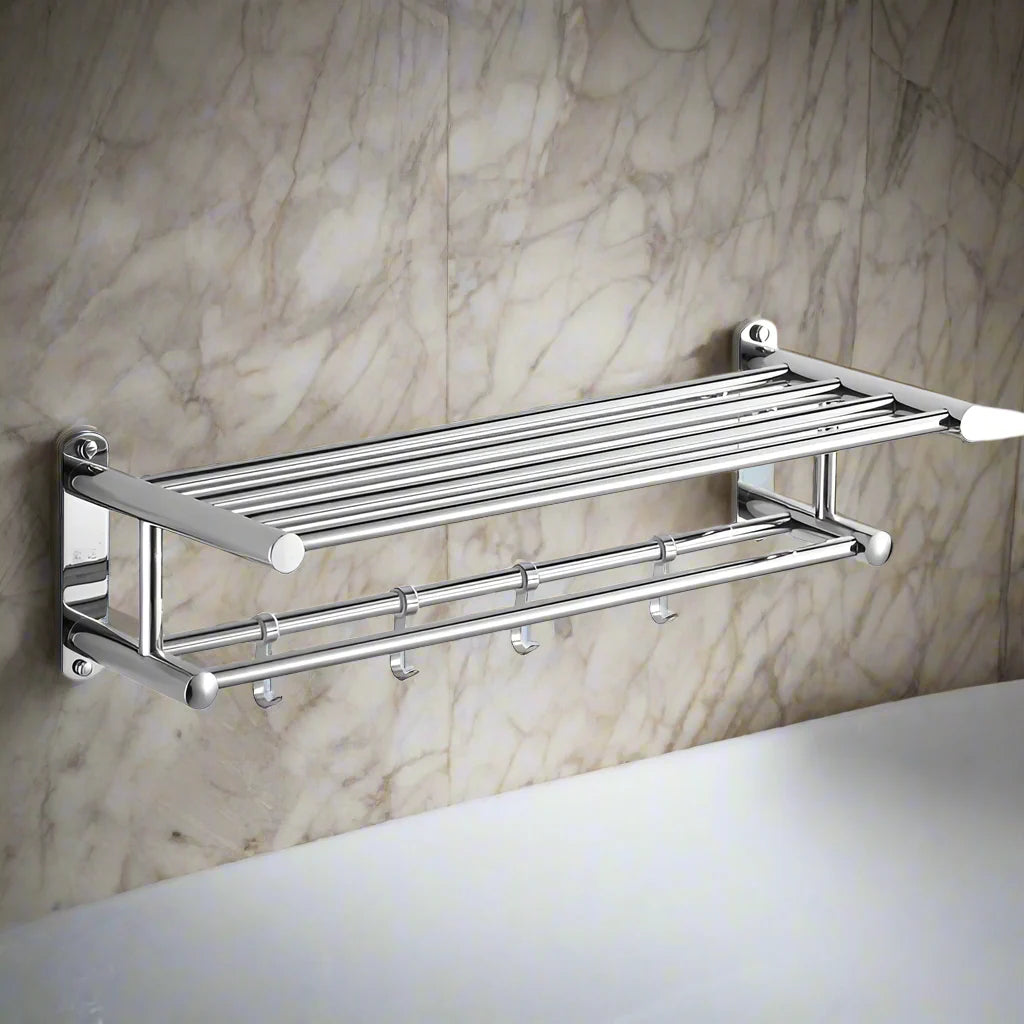 Perchero de toallas de acero inoxidable – Diseño moderno y duradero para el baño