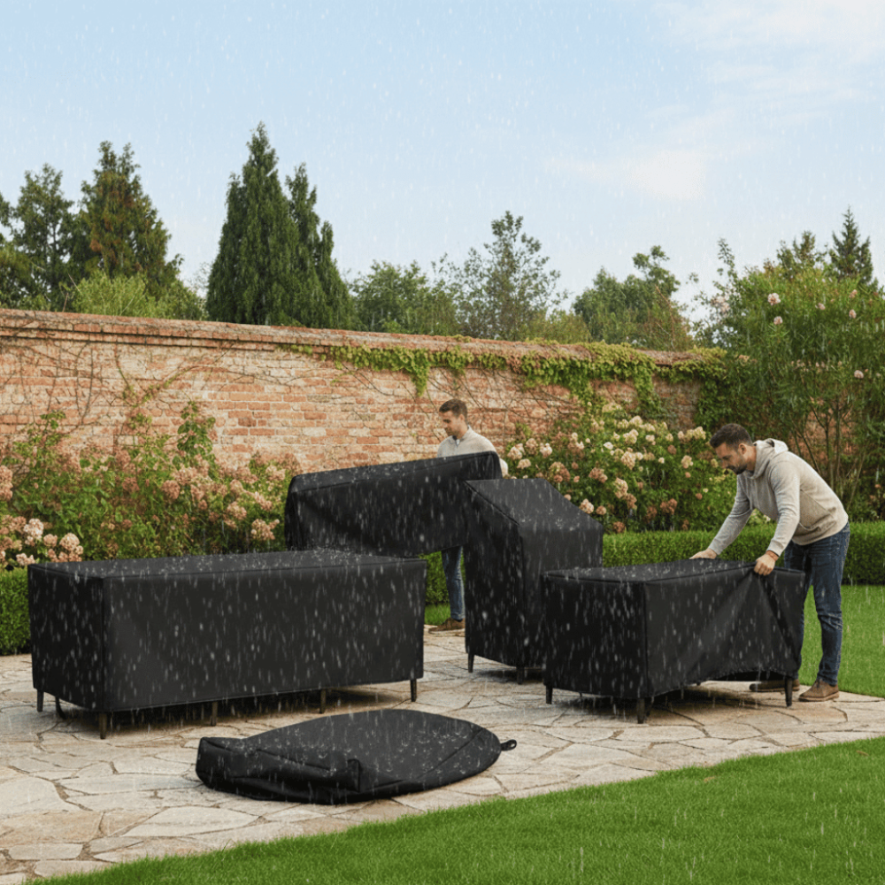 Funda impermeable para muebles de jardín con protección contra las inclemencias del tiempo – versátil para uso exterior