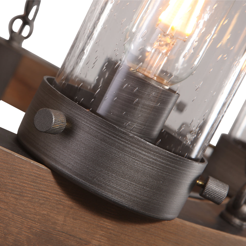 Luz de Rueda de Carro de Madera