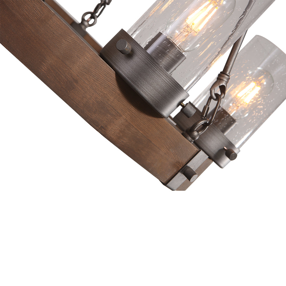 Luz de Rueda de Carro de Madera