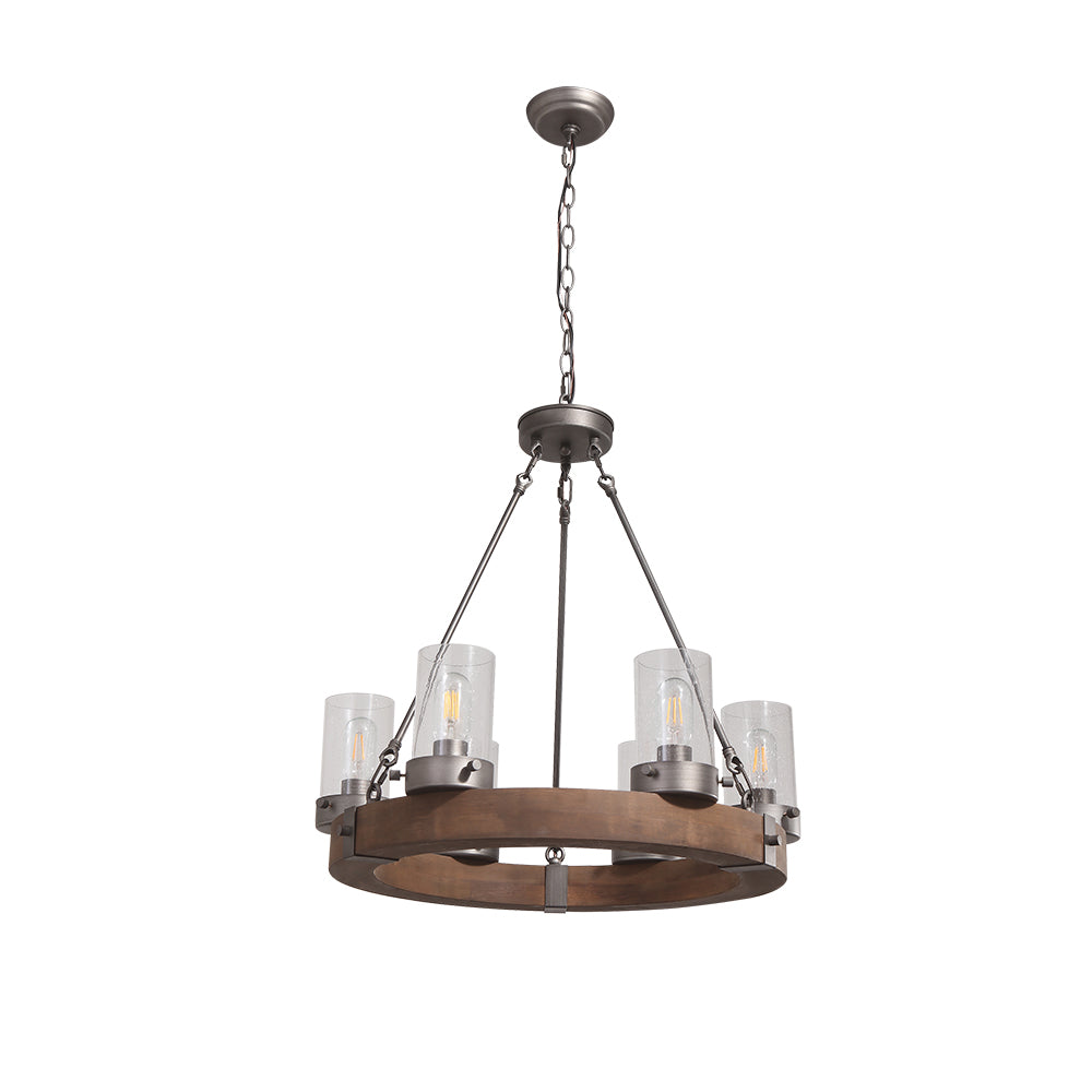 Luz de Rueda de Carro de Madera