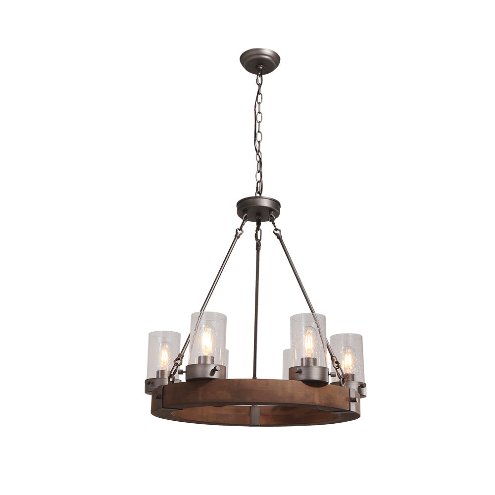 Luz de Rueda de Carro de Madera