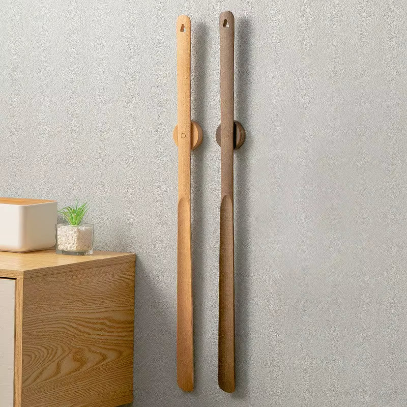 Elara Haus Cucharón de Zapatos Ergonómico de Nogal Magnético